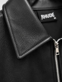 جکت چرم مشکی باکسی RHUDE