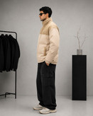 کاپشن مردانه دو رنگ FASHION2W مدل یقه ایستاده