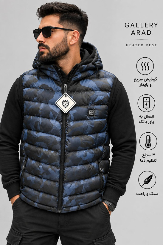 پافر گرمشونده کلاهدار ضدباد و ضدسرما