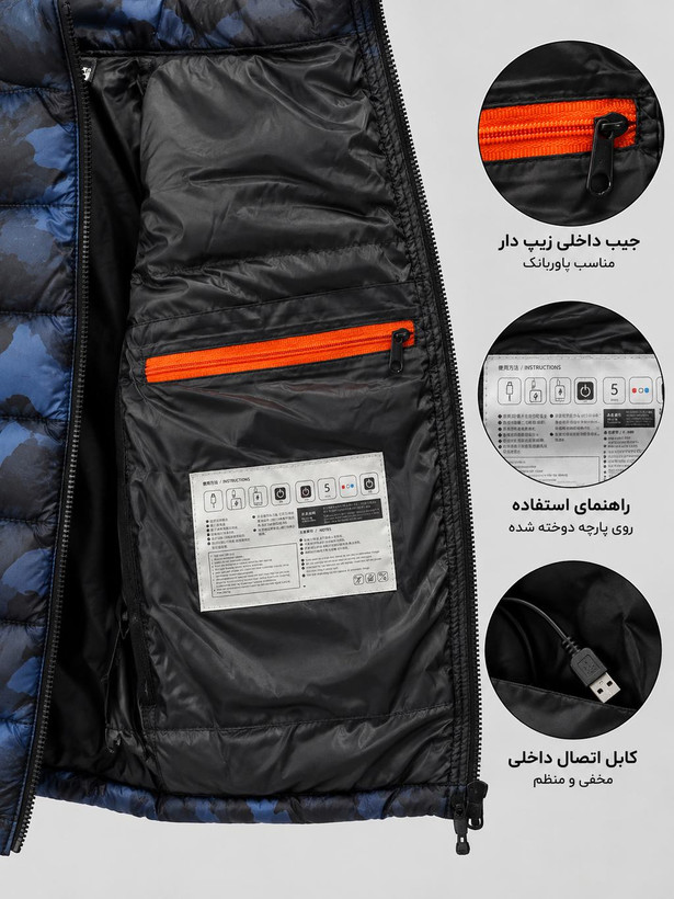 پافر گرمشونده کلاهدار ضدباد و ضدسرما